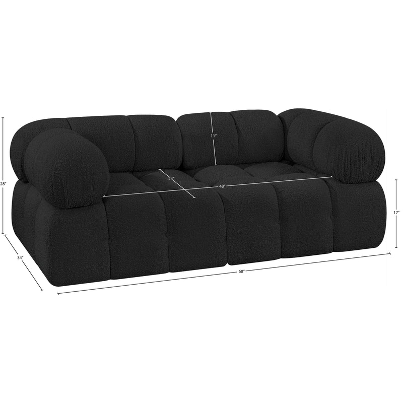 Meridian Ames Black Boucle Fabric Modular Sofa IMAGE 10