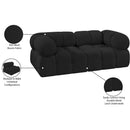 Meridian Ames Black Boucle Fabric Modular Sofa IMAGE 11