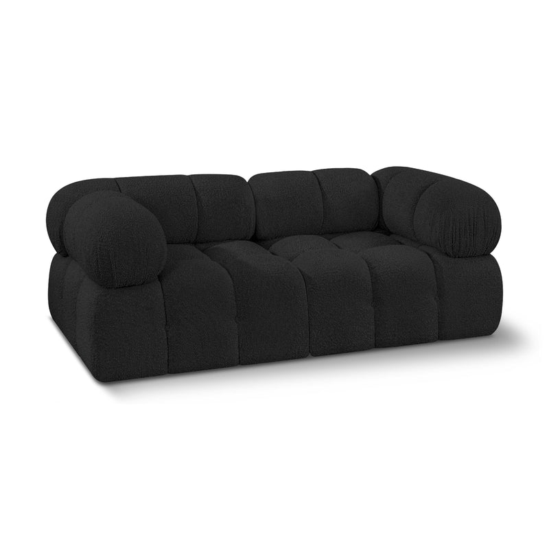 Meridian Ames Black Boucle Fabric Modular Sofa IMAGE 1