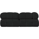Meridian Ames Black Boucle Fabric Modular Sofa IMAGE 3