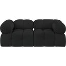 Meridian Ames Black Boucle Fabric Modular Sofa IMAGE 4