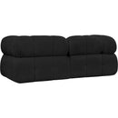Meridian Ames Black Boucle Fabric Modular Sofa IMAGE 6