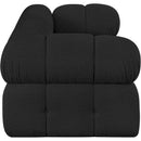 Meridian Ames Black Boucle Fabric Modular Sofa IMAGE 7
