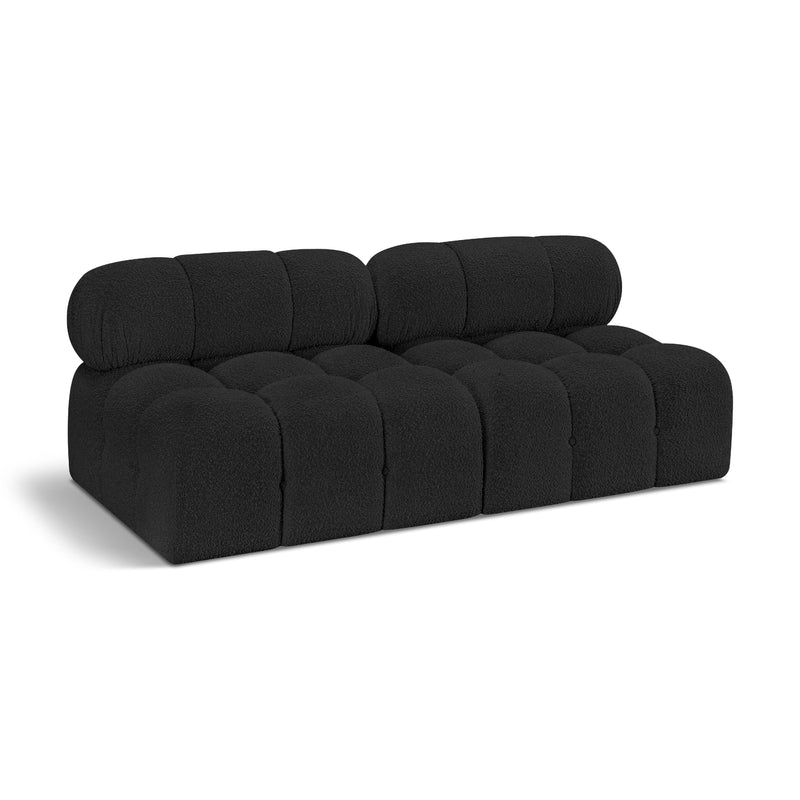 Meridian Ames Black Boucle Fabric Modular Sofa IMAGE 1