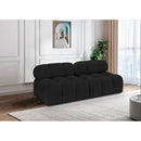 Meridian Ames Black Boucle Fabric Modular Sofa IMAGE 2