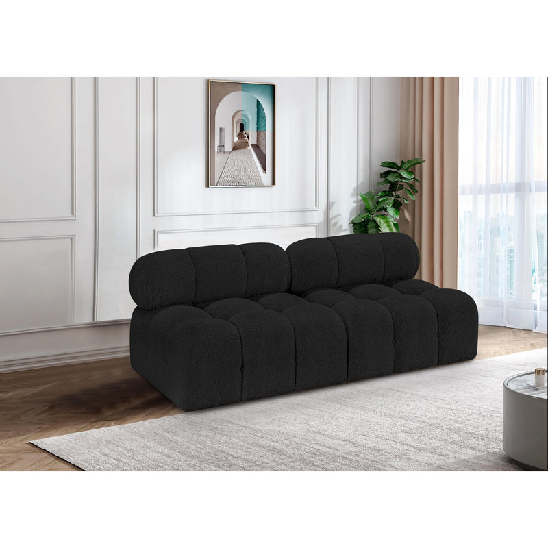 Meridian Ames Black Boucle Fabric Modular Sofa IMAGE 2