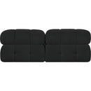 Meridian Ames Black Boucle Fabric Modular Sofa IMAGE 3