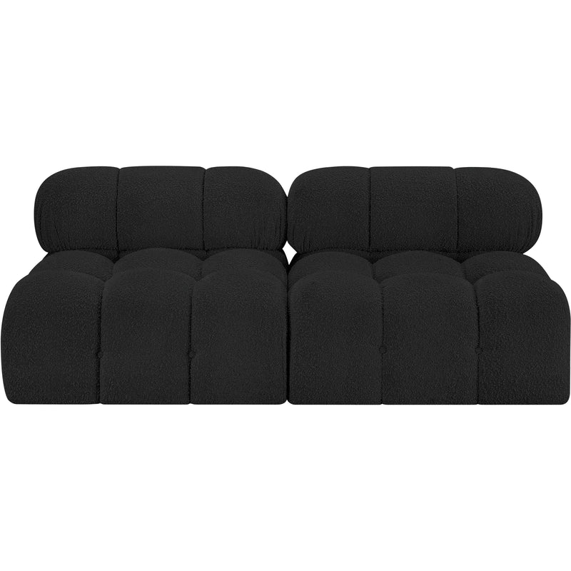 Meridian Ames Black Boucle Fabric Modular Sofa IMAGE 4