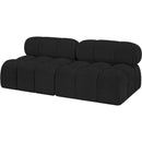 Meridian Ames Black Boucle Fabric Modular Sofa IMAGE 6