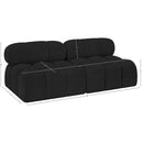 Meridian Ames Black Boucle Fabric Modular Sofa IMAGE 9