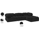 Meridian Ames Black Boucle Fabric Modular Sectional IMAGE 16