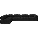 Meridian Ames Black Boucle Fabric Modular Sectional IMAGE 4