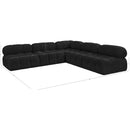Meridian Ames Black Boucle Fabric Modular Sectional IMAGE 11