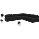 Meridian Ames Black Boucle Fabric Modular Sectional IMAGE 12