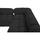 Meridian Ames Black Boucle Fabric Modular Sectional IMAGE 12