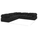 Meridian Ames Black Boucle Fabric Modular Sectional IMAGE 15