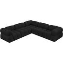 Meridian Ames Black Boucle Fabric Modular Sectional IMAGE 5