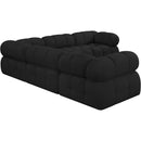 Meridian Ames Black Boucle Fabric Modular Sectional IMAGE 6