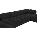 Meridian Ames Black Boucle Fabric Modular Sectional IMAGE 10