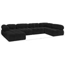 Meridian Ames Black Boucle Fabric Modular Sectional IMAGE 16