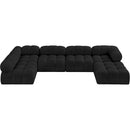 Meridian Ames Black Boucle Fabric Modular Sectional IMAGE 5