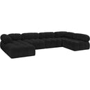 Meridian Ames Black Boucle Fabric Modular Sectional IMAGE 6