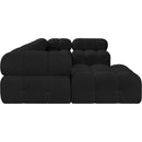 Meridian Ames Black Boucle Fabric Modular Sectional IMAGE 7