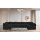 Meridian Ames Black Boucle Fabric Modular Sectional IMAGE 2