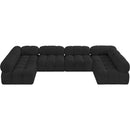 Meridian Ames Black Boucle Fabric Modular Sectional IMAGE 5