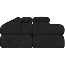 Meridian Ames Black Boucle Fabric Modular Sectional IMAGE 7