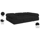 Meridian Ames Black Boucle Fabric Modular Sectional IMAGE 10