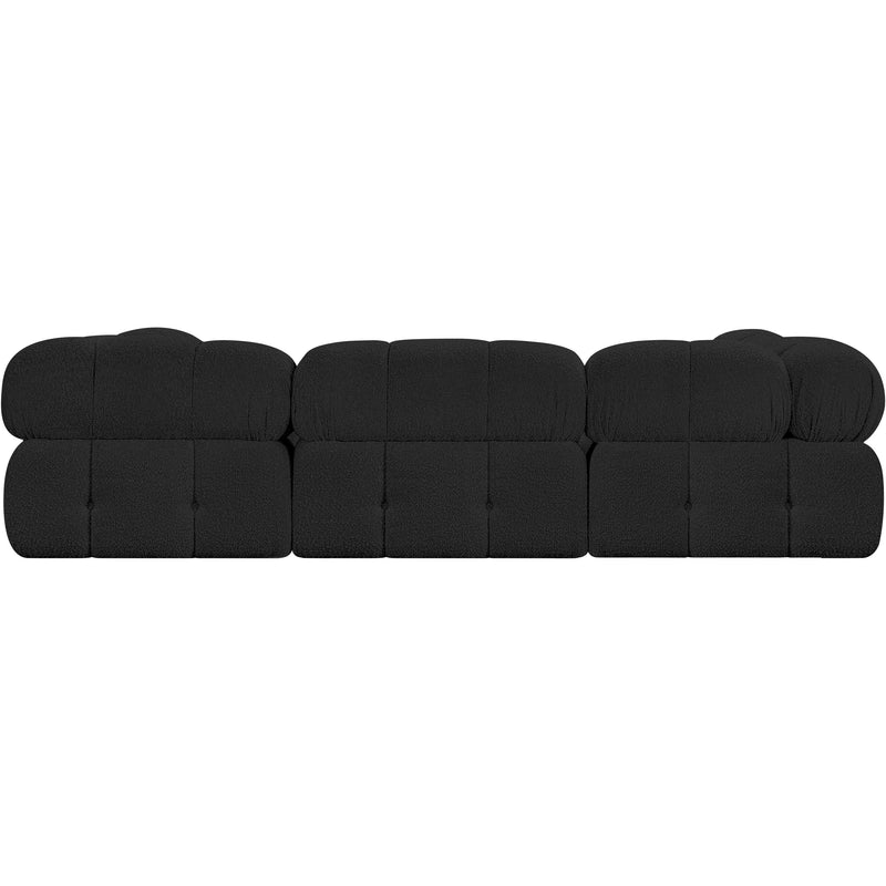 Meridian Ames Black Boucle Fabric Modular Sectional IMAGE 3