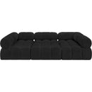 Meridian Ames Black Boucle Fabric Modular Sectional IMAGE 4