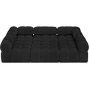 Meridian Ames Black Boucle Fabric Modular Sectional IMAGE 5