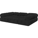 Meridian Ames Black Boucle Fabric Modular Sectional IMAGE 6
