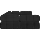 Meridian Ames Black Boucle Fabric Modular Sectional IMAGE 7