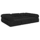 Meridian Ames Black Boucle Fabric Modular Sectional IMAGE 9