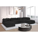 Meridian Ames Black Boucle Fabric Modular Sectional IMAGE 2