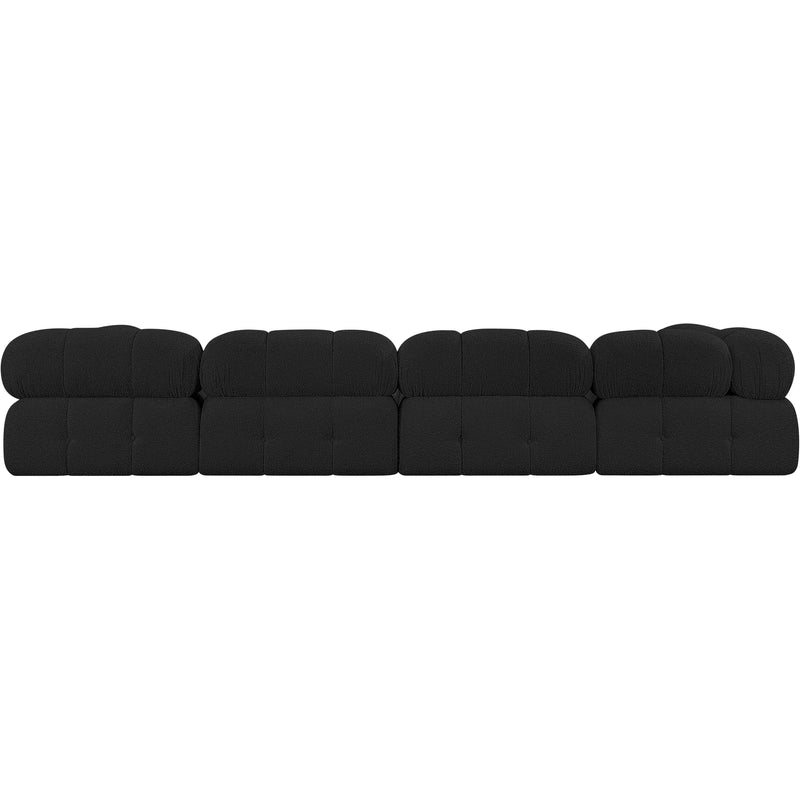 Meridian Ames Black Boucle Fabric Modular Sectional IMAGE 3