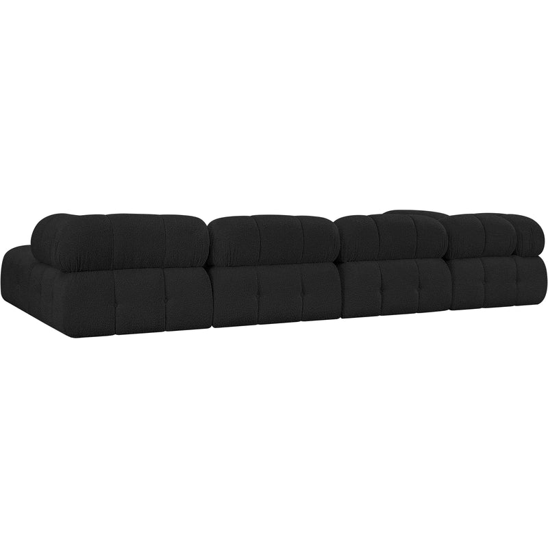 Meridian Ames Black Boucle Fabric Modular Sectional IMAGE 6
