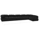 Meridian Ames Black Boucle Fabric Modular Sectional IMAGE 13