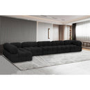 Meridian Ames Black Boucle Fabric Modular Sectional IMAGE 2