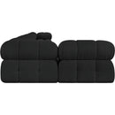 Meridian Ames Black Boucle Fabric Modular Sectional IMAGE 7