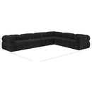 Meridian Ames Black Boucle Fabric Modular Sectional IMAGE 15