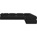 Meridian Ames Black Boucle Fabric Modular Sectional IMAGE 6
