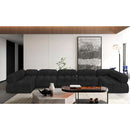 Meridian Ames Black Boucle Fabric Modular Sectional IMAGE 2