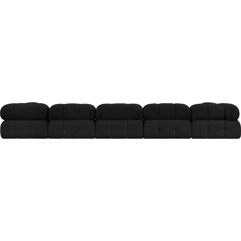 Meridian Ames Black Boucle Fabric Modular Sectional IMAGE 3