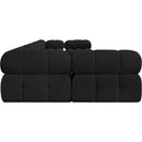 Meridian Ames Black Boucle Fabric Modular Sectional IMAGE 7