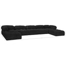 Meridian Ames Black Boucle Fabric Modular Sectional IMAGE 12