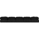 Meridian Ames Black Boucle Fabric Modular Sectional IMAGE 3